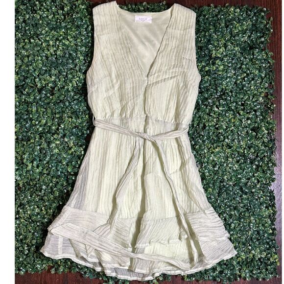 Sage the Label Light Green Fairy Cottagecore Mini Dress Size XS - Picture 1 of 4